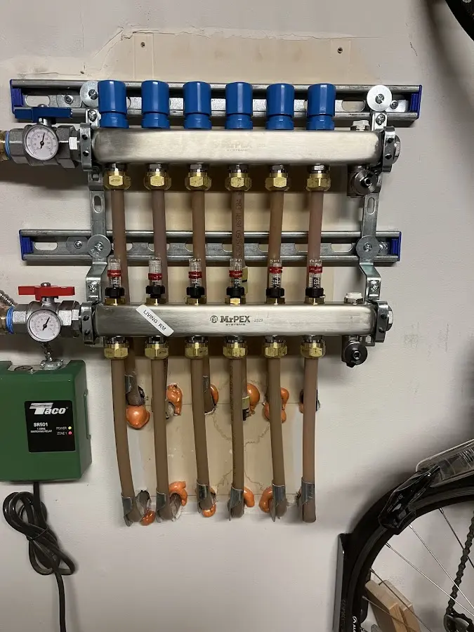 Plumber performing Gas Leak Detection at a residential property in Huber Heights